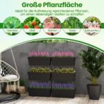 Vertikalus daugiasluoksnis gėlynų komplektas su drenažu (Juoda)