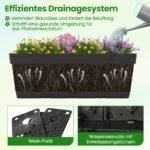 Vertikalus daugiasluoksnis gėlynų komplektas su drenažu (Juoda)