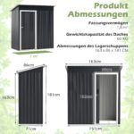 Metalinis sodo namelis su stumdomomis durimis ir dvipusiu stogu (Pilka)