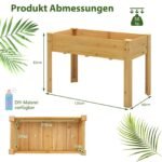 Pakeltas medinis gėlynas/daržo lysvė 120 x 60 x 82 cm (Natūrali)