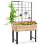 Pakeliamoji lysvė su grotelėmis ir lentyna (Juoda)