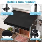 Tiesiamo aukščio markizė be gręžimo su rankenėle (Juoda)