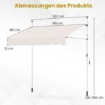 Reguliuojama markizė balkonui be gręžimo 200 cm (Balta)