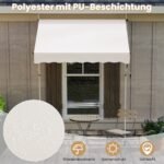 Reguliuojama markizė balkonui be gręžimo 200 cm (Balta)