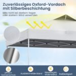 Sulankstomas 3x3m pavėsinis atsparus vandeniui su UV apsauga (Balta)