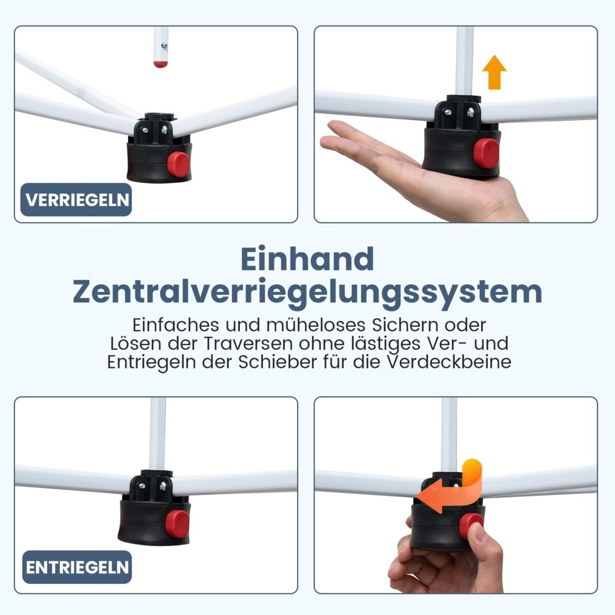 Sulankstomas 3x3m pavėsinis atsparus vandeniui su UV apsauga (Balta)