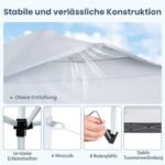 Sulankstomas 3x3m pavėsinis atsparus vandeniui su UV apsauga (Balta)