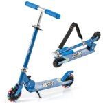 Vaikiškas paspirtukas su LED ratukais ir reguliuojamu vairu (Mėlyna)