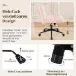 Biuro kėdė su ratukais ir plačia sėdimąja dalimi (Rožinė)