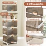 Modulinė batų laikymo sistema su ratukais penkių lygių (Ruda)