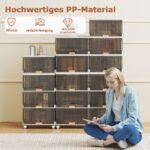 Modulinė ratuota batų laikymo sistema su 6 skyrių (Ruda)