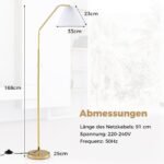 Lankstoma grindinė lempa su reguliuojama galvute (Balta)