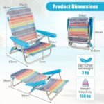 Sulankstomos lauko kėdės su reguliuojamu atlošu (Vaivorykštinė)