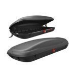 Didelės talpos automobilio stogo bagažinė kelionėms (Juoda)