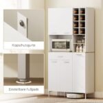 Virtuvės spinta su vyno lentyna ir atviromis lentynomis