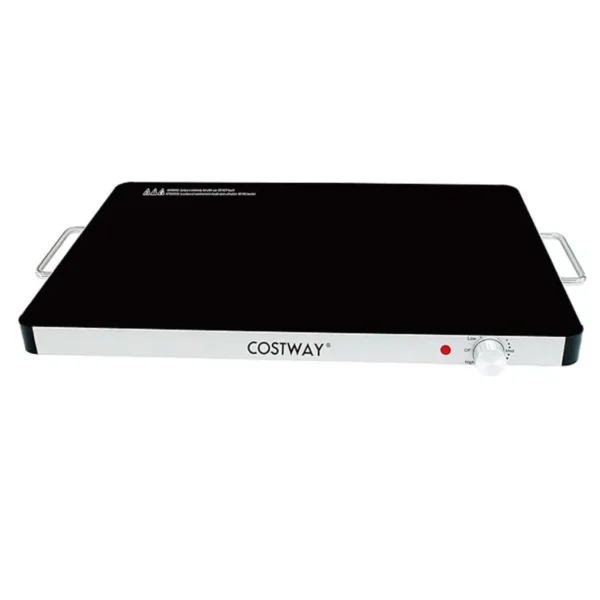 Elektrinė maisto pašildymo plokštė su reguliuojama temperatūra (Juoda)