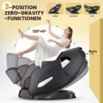 Elektrinis masažinis krėslas su Shiatsu ir Bluetooth funkcijomis (Kavos)