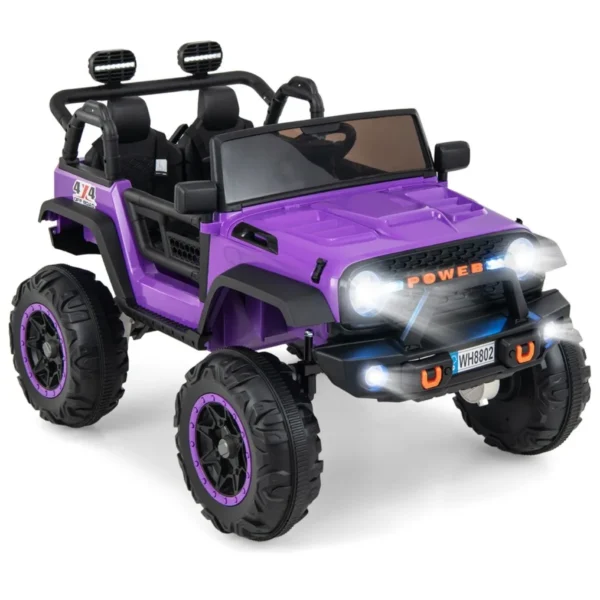 Elektrinis automobilis vaikams su pulteliu ir muzikinėmis funkcijomis (Violetinė)