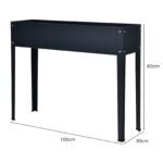 Paaukštintas metalinis gėlynas su drenažu (Pilka)