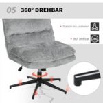 Patogi biuro kėdė be porankių, reguliuojamo aukščio ir su sukimosi bei supimo funkcija