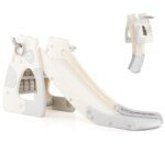 Kūdikių čiuožykla su krepšinio lenta ir žiedu (Pilka)