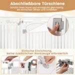 Sulankstomas aštuonių panelių šunų aptvaras (Balta)