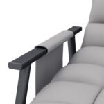 Supamasis krėslas su reguliuojamu atlošu, kojų atrama ir šonine kišene