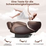 Viso kūno masažinis krėslas su SL trajektorija ir šildymo funkcija (Ruda)