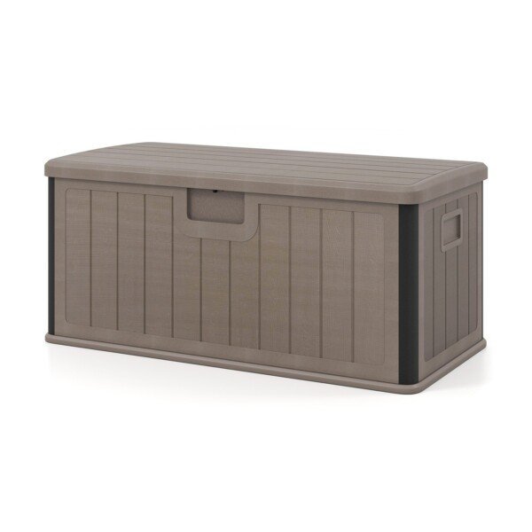 Sodo daiktų dėžė su užraktu ir dujinėmis spyruoklėmis (Ruda)