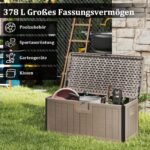 Sodo daiktų dėžė su užraktu ir dujinėmis spyruoklėmis (Ruda)