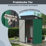 Sodo namelis nuožulniu stogu 1.5 m³ (Žalia)