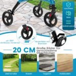 Sulankstoma vaikštynė-rėmas su 20 cm ratais (Mėlyna)