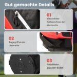 Profesionalus 14 skyrių ir 9 kišenių golfo krepšys (Raudona)