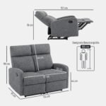 Dvivietė sofa-reklaineris su individualiai reguliuojamais atlošais ir pakojais