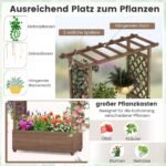 Padidinta lysvė su atrama ir kabančiu stogeliu 110 x 44 x 182 cm (Ruda)