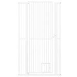 Aukšta metalinė tvorelė gyvūnams su praplėtimais (Balta)