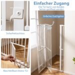 Aukšta metalinė tvorelė gyvūnams su praplėtimais (Balta)