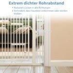 Aukšta metalinė gyvūnų sienelė su praplėtimais (77-104 cm) (Balta)