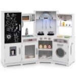 Vaikiška kampinė virtuvėlė su šviesos ir garso efektais (Balta)