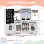 Vaikiška kampinė virtuvėlė su šviesos ir garso efektais (Balta)