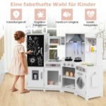 Vaikiška kampinė virtuvėlė su šviesos ir garso efektais (Balta)