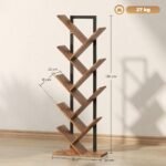 Medžio formos knygų lentyna su 9 lentynomis