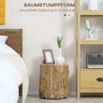 Betoninis kelmo dizaino šoninis staliukas su reguliuojamomis kojelėmis