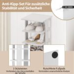 Aukštas aštuonių pakopų medinis batų stovas (Pilka)