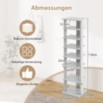 Aukštas aštuonių pakopų medinis batų stovas (Pilka)