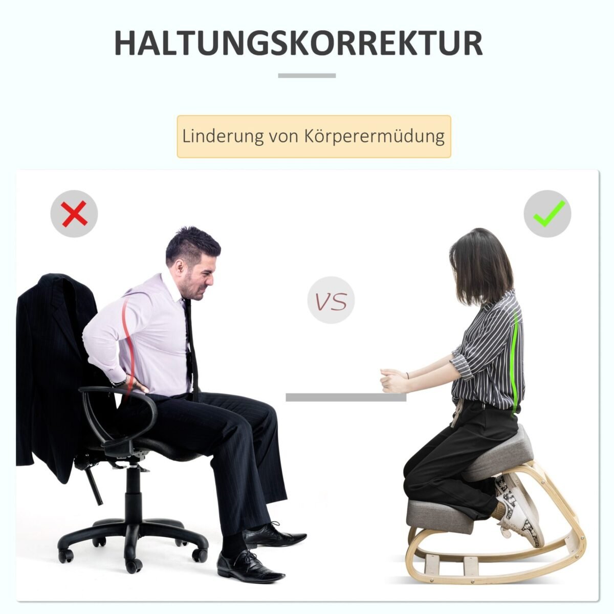 Ergonominė pakreipiama kėdė keliais