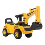 Vaikiškas ekskavatorius su reguliuojamu kaušu ir daiktadėže (Geltona)