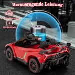 Elektrinis automobilis vaikams su nuotolinio valdymo pulteliu (Raudona)