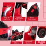 Elektrinis automobilis vaikams su nuotolinio valdymo pulteliu (Raudona)