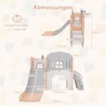 9in1 Vaikų žaidimų aikštelė su krepšinio lanku ir tuneliu (Rožinė)